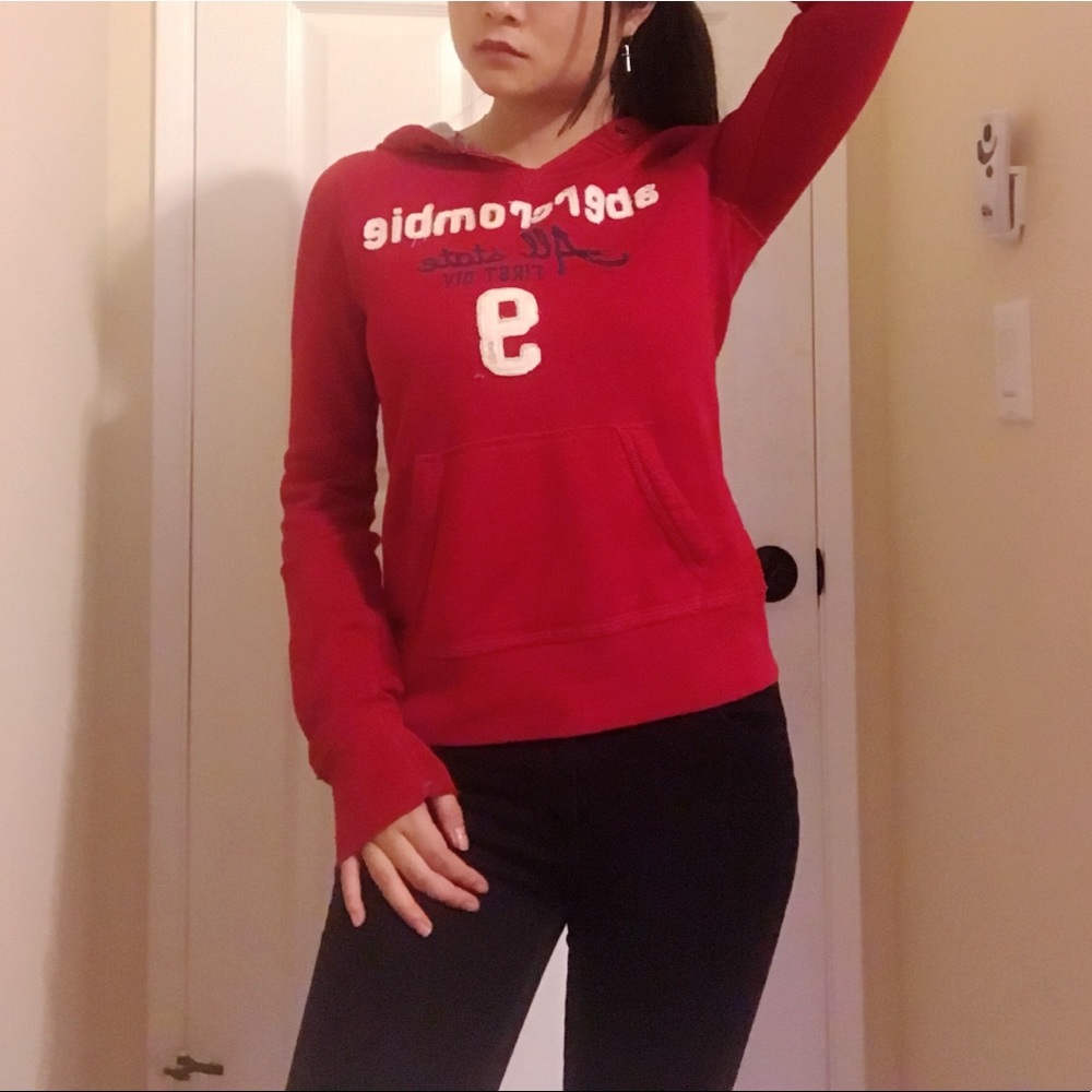 Cardinal red Abercrombie kids pullover!!